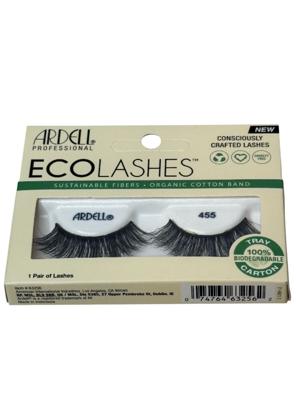 Ardell EcoLashes 455 False Eyelashes Organic Cotton Band New